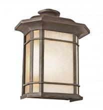  5822-1 RT - San Miguel, Tea Stain Glass, Outdoor Pocket Lantern Wall Light